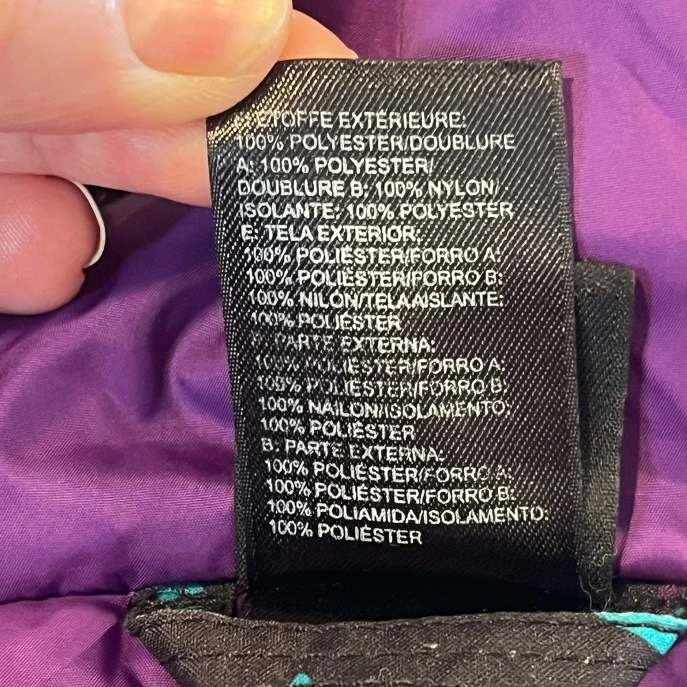 The North‎ Face Kids Heatseeker Jacket Purple Teal Size 10 12 Ski Snowboard Warm